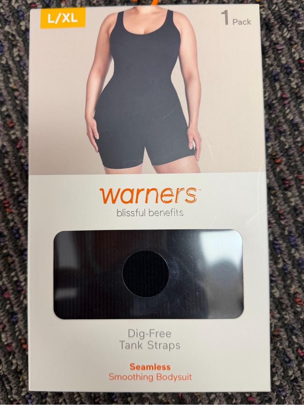 Warners Black Smoothing Bodysuit with Wide Straps